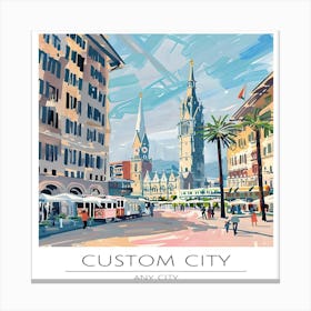 Custom City Canvas Print