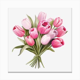 Bouquet Of Pink Tulips 2 Canvas Print