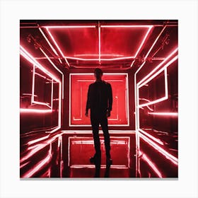 Man In Red Room Canvas Print
