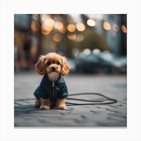 Portrait Of A Dog Canvas Print