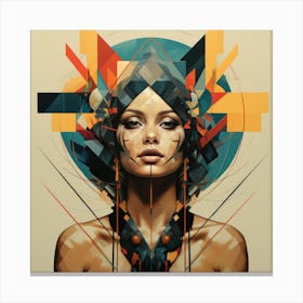 Geometric Argentinian Woman 01 Canvas Print