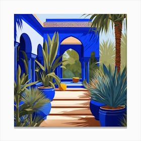 Jardin Majorelle Morocco Illustration Canvas Print