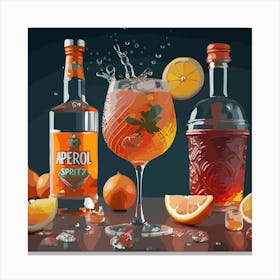 Aperol Spritz Orange - Aperol, Spritz, Aperol spritz, Cocktail, Orange, Drink 21 Canvas Print