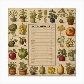 Default Vintage Make A Seedshopping List Aesthetic 1 Canvas Print