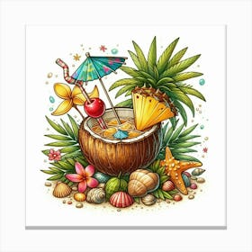 Tropical cocktail 9 Canvas Print