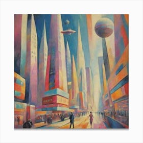 Futuristic City 17 Canvas Print