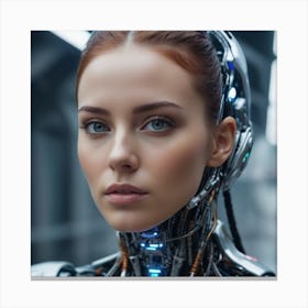 Robot Woman Canvas Print