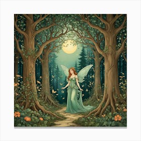 Fairy In The Forest 4 Canvas Print