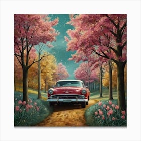 Car On The Road Canvas Print