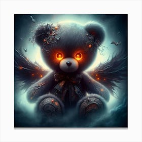 Teddy Bear With Wings Canvas Print