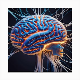 Human Brain 3d Illustration 5 Canvas Print