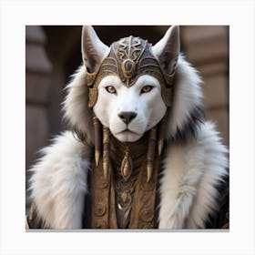 A Mythical Creature From Ancient Legends With Fur Decorated In Hieroglyphic Patterns That Tell A Mythical Tale Of Its Existence And Purpose Canvas Print