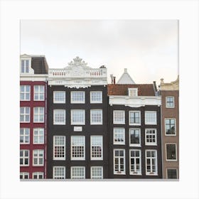 Canal Houses Amsterdam Square Canvas Print