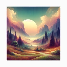 Landscape Painting 1 Canvas Print