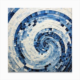 Blue Spiral Canvas Print