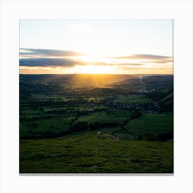 Sunset Over The Dales 2 Canvas Print