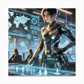 Daria Ashheart Tactical Genius Sci Fi Canvas Print