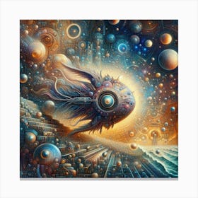 Fish In Space Canvas Print