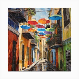 Colorful Umbrellas 3 Canvas Print