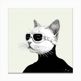 Cat In Sunglasses 4 Canvas Print