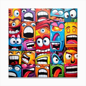 Lot Of Faces Canvas Print