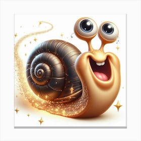 Snail With Eyes Canvas Print