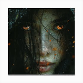 Woman In A Hood Canvas Print