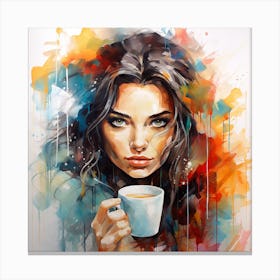 Coffee Girl Canvas Print