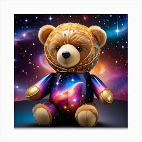 Galaxy Teddy Bear Canvas Print