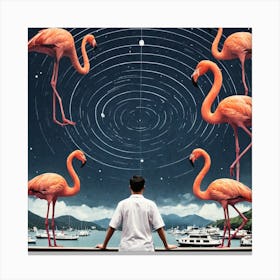 Flamingos 11 Canvas Print