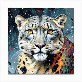 SNOW LEOPARD Canvas Print