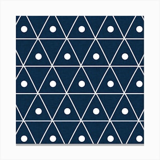 Harmony Blue Square Canvas Print