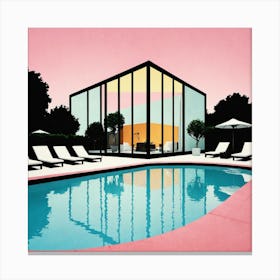 House By The Pool 3 Canvas Print