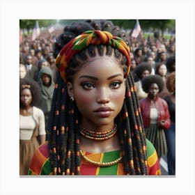 African Woman With Dreadlocks 1 Canvas Print