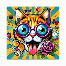 Pop Cat 17 Canvas Print