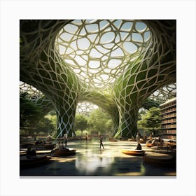 Futuristic Library Canvas Print