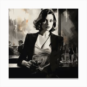 Lady In Black 1 Canvas Print