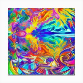 Psychedelic Abstract Painting Canvas Print