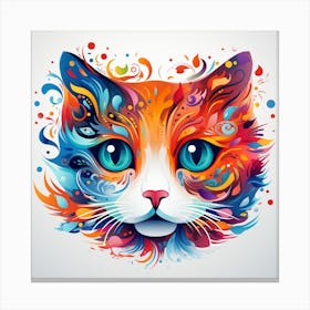 Colourful Cat Canvas Print