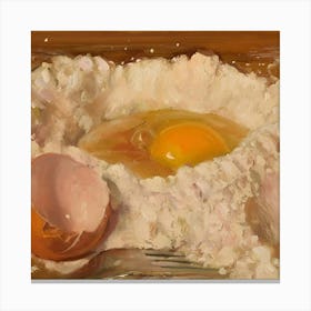 Egg And Flour Canvas Print