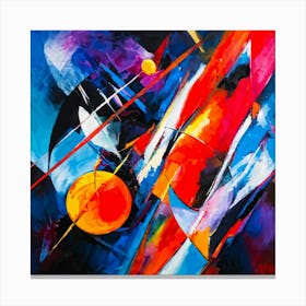 Abstract Chaos Of Beauty Captured In A Digital Painting Vibrant Surreal Shapes Intertwine In Dynami Canvas Print