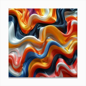 Abstract Wavy Fabric Background Canvas Print