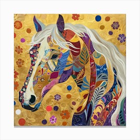 Patchwork Quilted Horse 2 Canvas Print