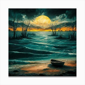 A Captivating Illustration Of The Dead Sea With A Li8hqzinqeyudef6jhrm G 3qknjbbvsm6kpiochndmna Canvas Print