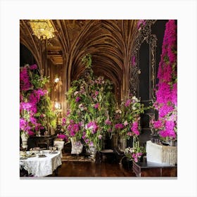 Orchids In A Room Canvas Print