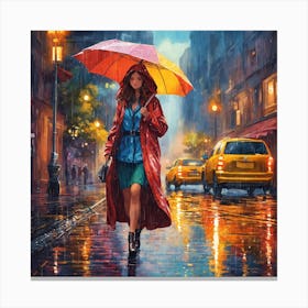 Rainy Night 1 Canvas Print