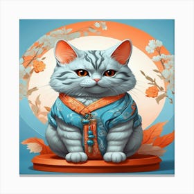 Chinese Cat Canvas Print