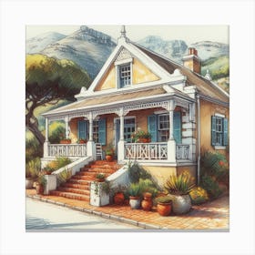 Cape Town Cottage Canvas Print