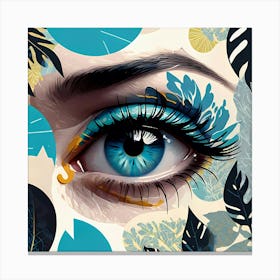 I Put An Eye On You Serie Floral Eye Canvas Print