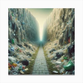 Path Through The Garbage 1 Canvas Print